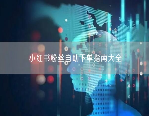 小红书粉丝自助下单指南大全
